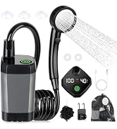 Portable Shower for Camping, [Long-Lasting] Spopal 6000mAh Rechargeable Camping Shower with Intel...