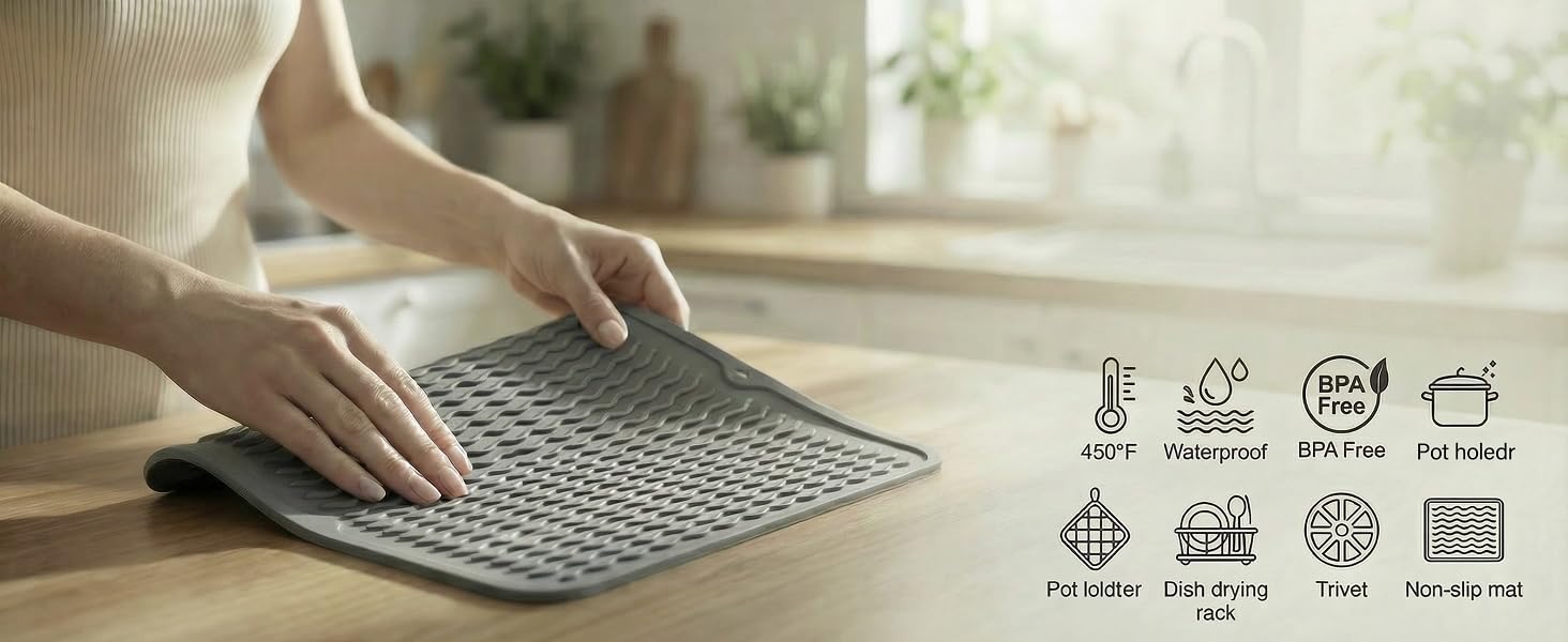 MicoYang silicone dish drying mat
