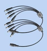 ANLINK 2PCS 1 to 4 Way DC Power Splitter Cable, 1 Female to 4 Male Connector, DC Plug 5.5mm x 2.1...