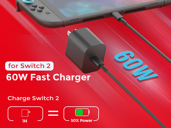 60W Fast Charger for Switch 2