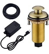 Brushed Gold Garbage Disposal Air Switch Kit with Single Outlet Sink Top Waste Disposal Solid Bra...