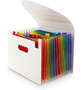 NAFY Accordian File Organizer, 24 Pockets Expanding File Folders, According File Organizer Portab...