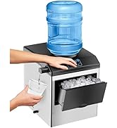 ARLIME 2-in-1 Ice Maker Countertop with 5 Pounds Storage Basket, Portable Ice Machine with 2 Ways...