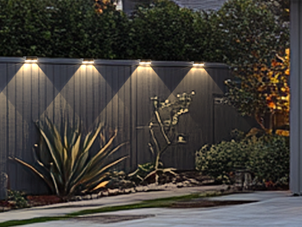 solar fence lights outdoor