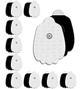 20-Pack TENS Unit Replacement Pads, Long-Lasting Snap Electrodes for 50 Times of Use per Pad, Lat...