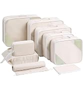 Easortm Packing Cubes 9 Set, Travel Cubes Lightweight Travel Organizer Bags for Luggage, Suitcase...