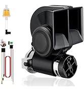 Train Horn for Car, banhao 12V 150db Loud Truck Horn Car Horn Electric Snail Air Horn Kit with Re...