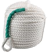 Bang4buck Twisted Dock Line, 1/2" x 200' / 1/2" x 100' Three Strand Polypropylene Braided Docking...