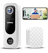 ZUMIMALL Doorbell Camera Wireless, Video Doorbell Wireless with Chime, 2 Way Audio, Voice Changer...