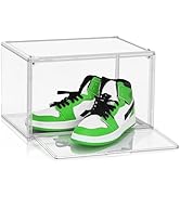 Acrylic Sneaker Shoe Display Case Transparent Sneaker Box Shoe Storage Boxes Clear Plastic Stacka...