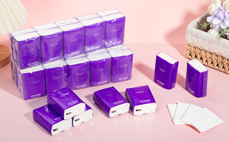 Purple Pocket Tissues