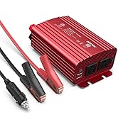 BESTEK 500W Power Inverter DC 12V to 110V AC Converter with Alligator Battery Clamp 4.8A Dual USB...