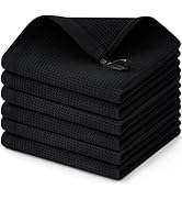 Homaxy 100% Cotton Dish Cloths - Waffle Weave Soft and Absorbent Dish Towels - 6 Pack Quick Dry D...