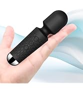jtffer Personal Mini Massager - Cordless Handheld Massager - Powerful 20+8 Modes Vibration Wand -...