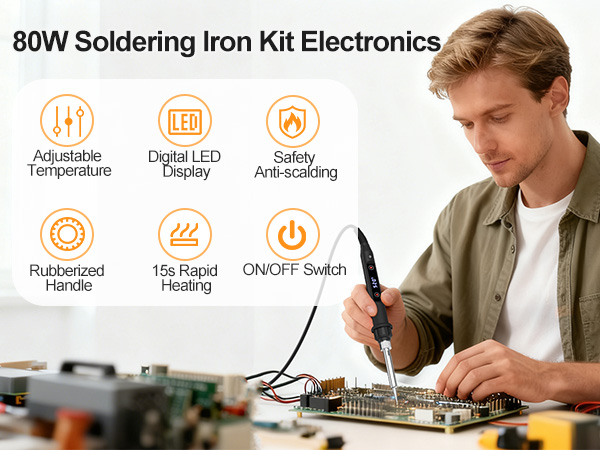 80W Soldering Iron Kit Electronics