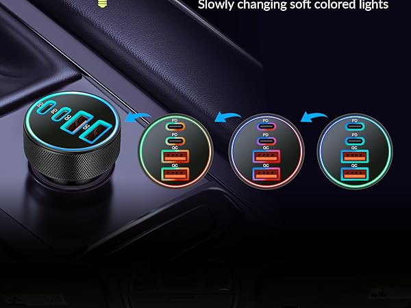 usb c car charger fast charging