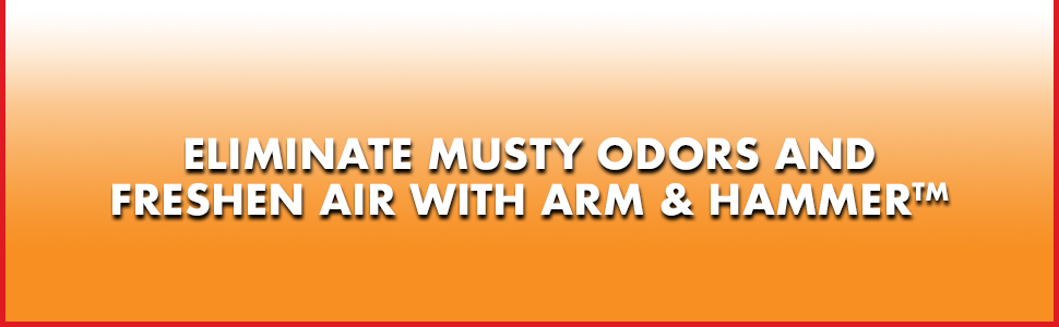 Eliminate musty odors and freshen air with Arm &amp;amp;amp;amp; Hammer.