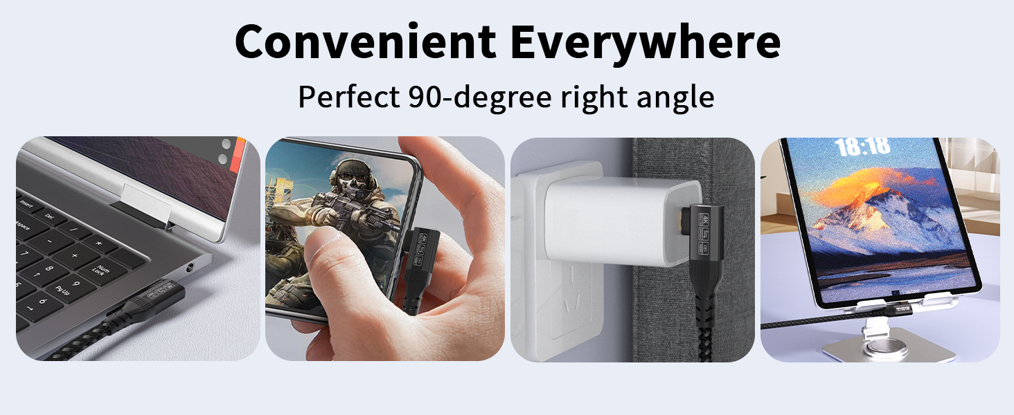 90 degree usb c cable