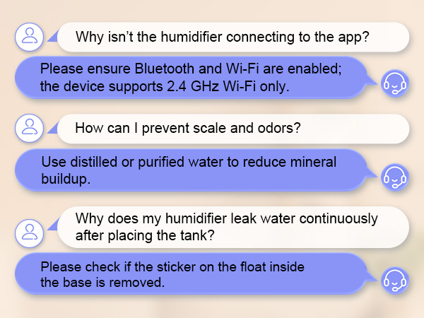 smart humidifier for hoom FQA