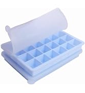 1 Tbsp Silicone Freezer Molds with Lids,100% Platinum Silicone Freezer Trays, Oven &amp; Microwave Sa...