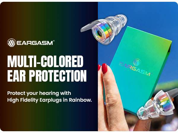 Eargasm High Fidelity Earplugs in Rainbow