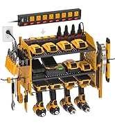 CRST Power Tool Organizer Charging Station, Tool Battery Organizer Utility with 8-Outlet Power St...