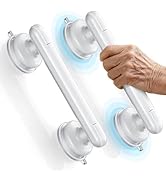 Coneclat 2 Pack Grab Bars for Bathtubs and Showers-White