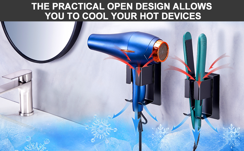blow dryer straightener holder wall mount blow dryer and curling iron holder hair tool organizer