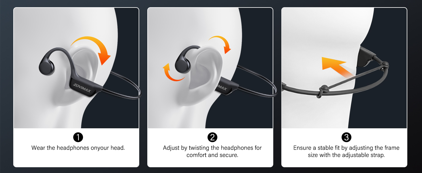 Bone Conduction Headphones Bluetooth 6.0 Earbuds