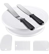 Kootek Cake Decorating Kit Baking Supplies Cake Turntable with 2 Frosting Straight Angled Spatula...