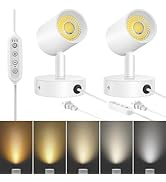 VANoopee 5 Color 10W LED Spot Lights Indoor Uplighting with Timer - Dimmable Up Lights Indoor Pla...