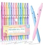 Fenmay Gel Pens, 12 Pcs 0.5mm Fine Point Aesthetic Pens, Quick Dry No Smudge, Smooth Writing Comf...