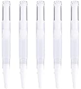 FOMIYES Empty Cuticle Oil Pen, 5Pcs Transparent Twist Pens, Empty Nail Oil Pen with Brush Tip Ref...