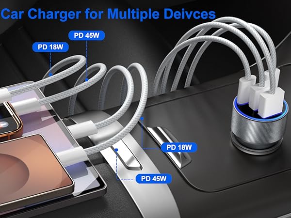 car usb charger muliport
