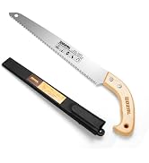 13 Inch Pruning Saw - Landscaping Hand Saw with High Carbon Steel Curved Blade - Wooden Handle an...
