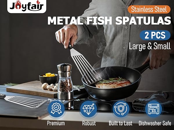 metal fish spatula turner spatulas slotted stainless steel set cooking kitchen use utensils eggs
