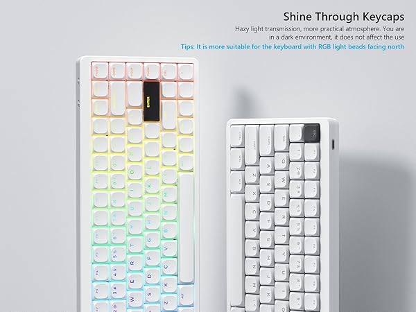 Low Profile Keycap, Shine Through Keycaps, Custom Keyboard Keycaps 75 Percent