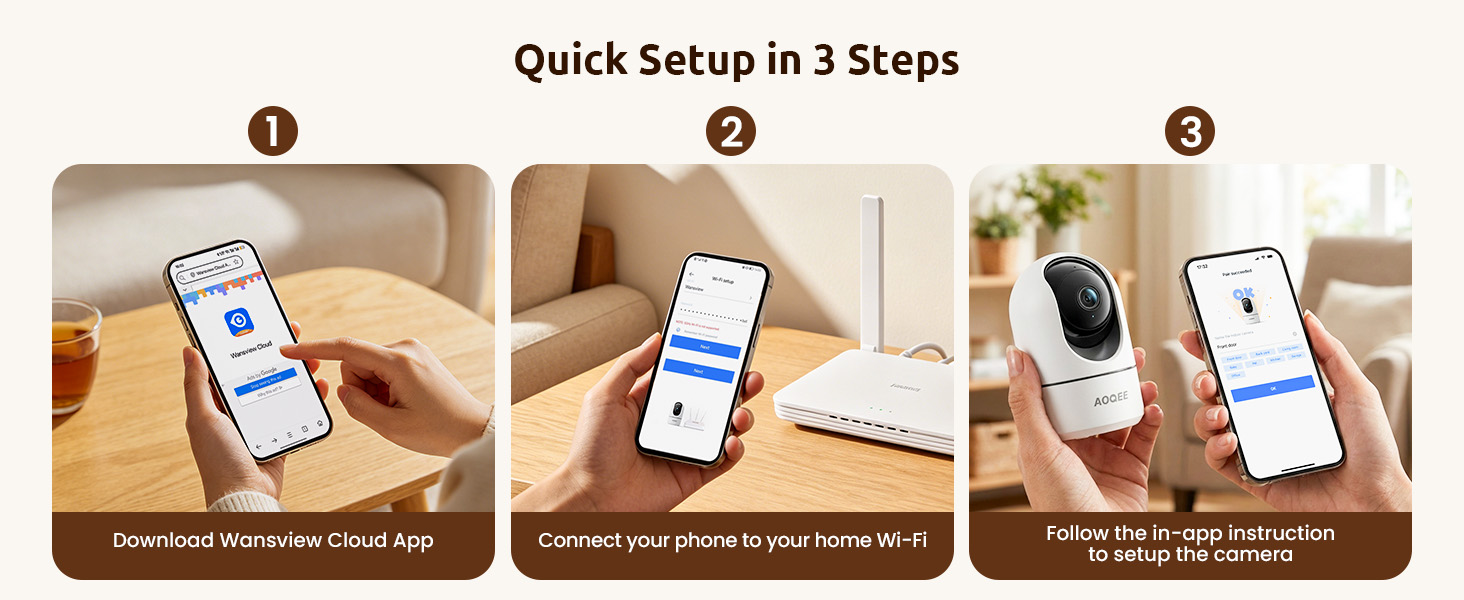 Quick setup in 3 steps