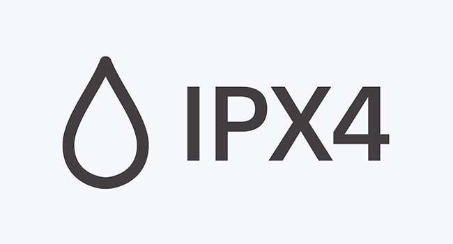 Splash-proof and sweat-proof with an IPX4 rating