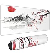 Japanese Cherry Blossom Sakura Large Gaming Mouse Pad 31.5×11.8 Inch XL Extended Waterproof Moude...