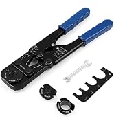 Delgada PEX Crimping Clamp Tool with 1/2" 3/4" 3/8" 1" Jaws, PEX Crimper Kit for Crimping Copper ...