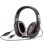 Picozon USB Gaming Headset Headphone with Microphone for PS4, PS5, Multi-Device Gaming