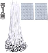 Candle Wicks 100% Natural Cotton, Braid Candle Wick Pre Waxed Non-Smoke Braided Wicks Beeswax Can...