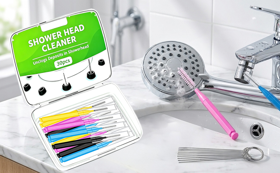 Shower Head Cleaner Tool Set, Multi-Size Shower Head Cleaner Picks for Unclogging Small Nozzles