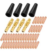 Mtsooning 48 PCS Flux Core Gasless Nozzle Tips Kit KP1939-1, 0.035" /0.9mm Flux Core Welder Gun W...
