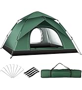 Toncoke Tents for Camping, 1/2/3 Person Instant Pop Up Dome Family Camping Tent, Waterproof Windp...