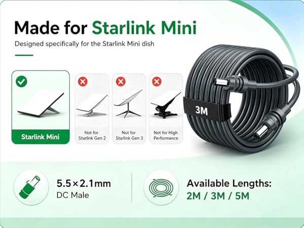 Starlink DC Power Cable