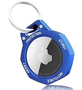 Tieuwant AirTag Holder Case- Aluminum Alloy Keychain for Apple AirTag Tracker (Klein Blue)