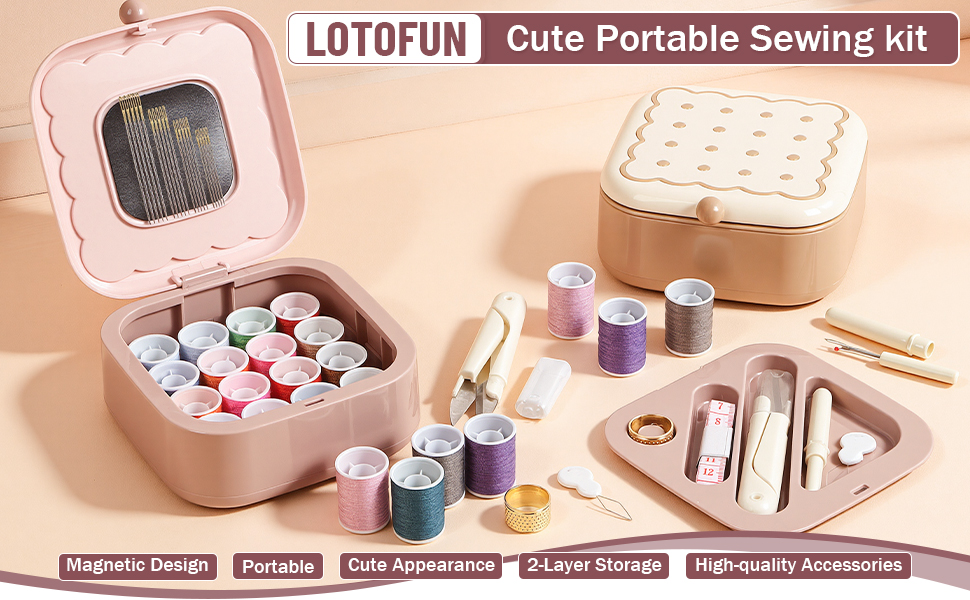 LOTOFUN Cute Portable Sewing kit