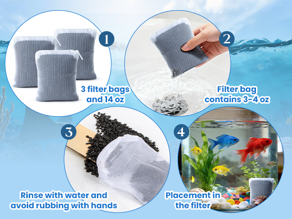 activated carbon aquarium activated carbon pellets filter media bag